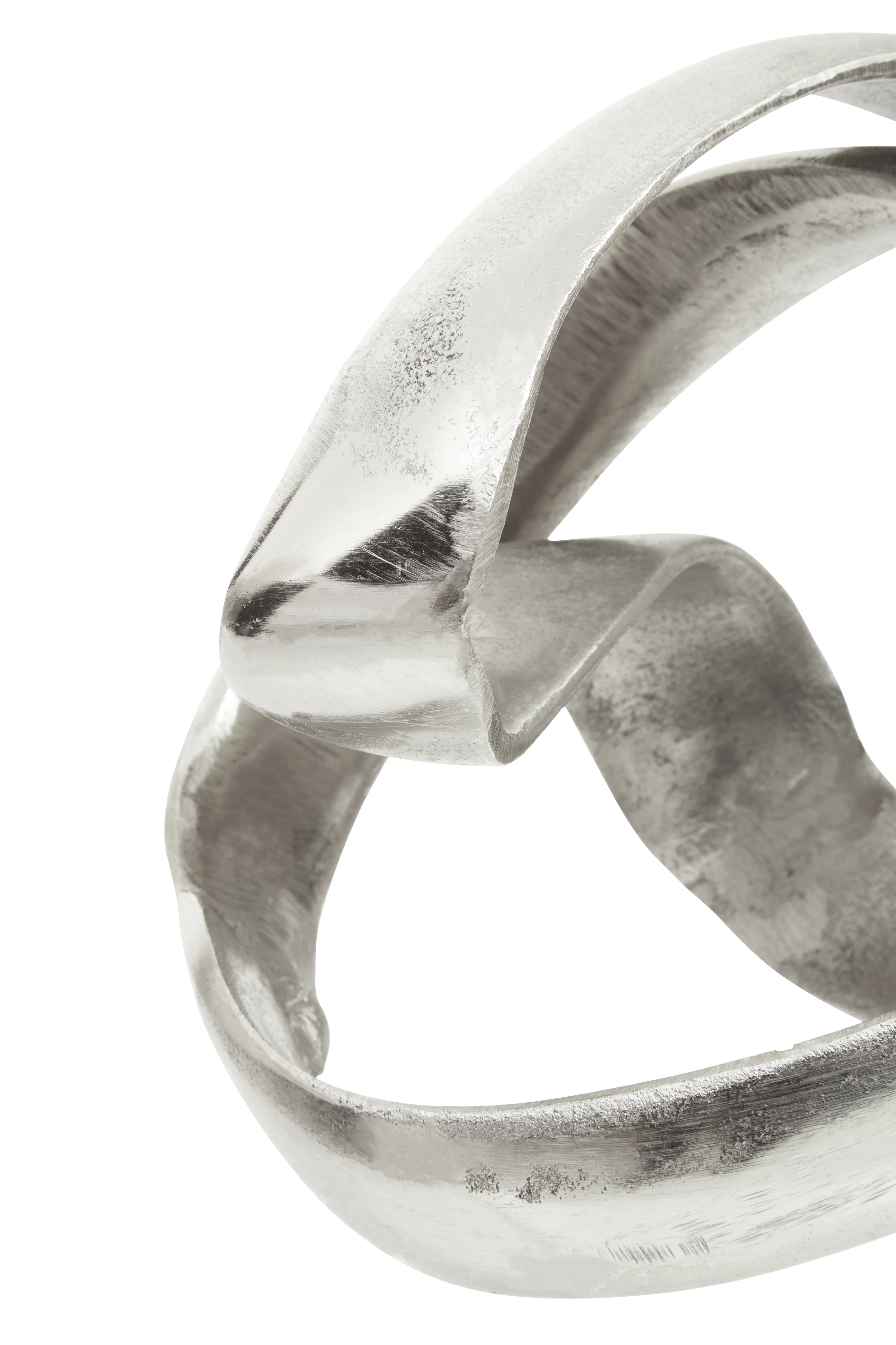 Addison Art Deco Silver Knot Sculpture